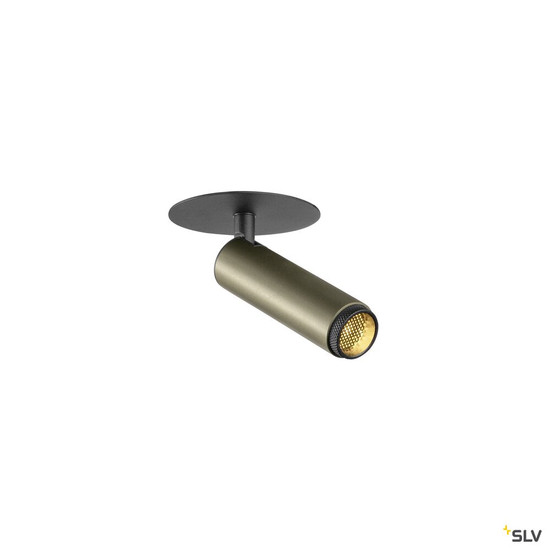 SLV 1009057 GRIP! S, Deckeneinbauleuchte, PHASE, 3000 K, 29°, IP20, zylindrisch, bronze / schwarz