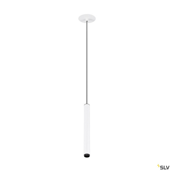 SLV 1009060 GRIP! S, Pendelleuchte, PHASE, Pendellänge 200 cm, 2700 K, 29°, weiß / schwarz