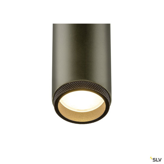 SLV 1009089 GRIP! M, Deckeneinbauleuchte, PHASE, 3000 K, 42°, IP20, zylindrisch, bronze / schwarz