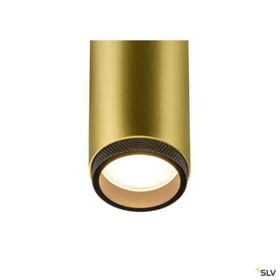SLV 1009090 GRIP! M, Deckeneinbauleuchte, PHASE, 2700 K, 42°, IP20, zylindrisch, gold / schwarz