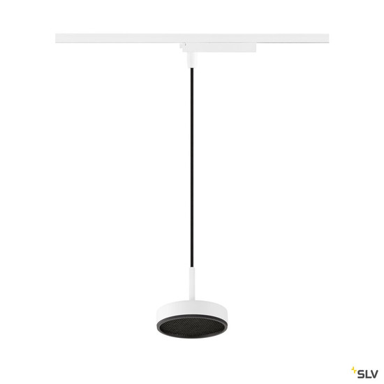 SLV 1009134 GRIP! FLAT, 1~ Pendelleuchte, PHASE, Pendellänge 200 cm, 2700/3000 K, weiß / schwarz