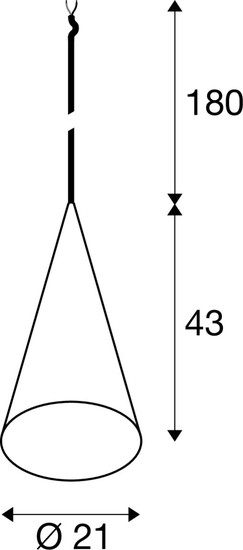 SLV 1009135 MAGICO 20, Pendelleuchte, E27, Pendellänge 180 cm, 1 x max. 10 W, aluminium