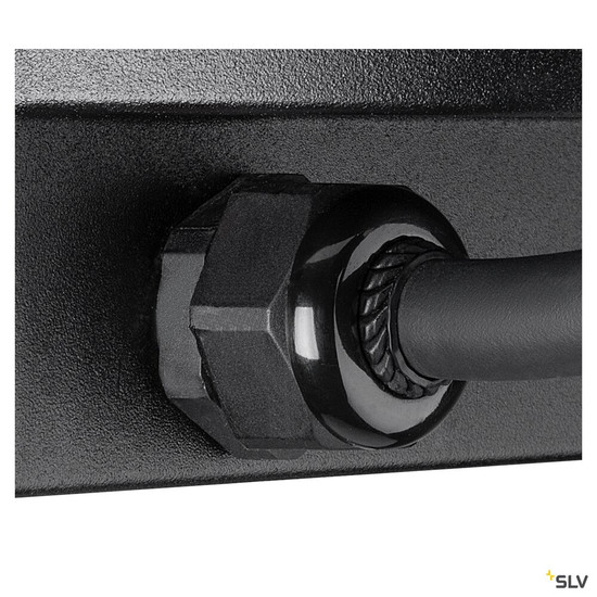 SLV 1009170 DASAR® XL, Bodeneinbauleuchte, asymmetrisch, 3000K, 70°/40°, IP65/IP67, rund, edelstahl / schwarz