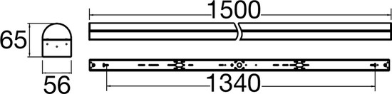 SLV 1009261 BATTEN P 1500 72, 830/840/850 WH DALI EM 3H