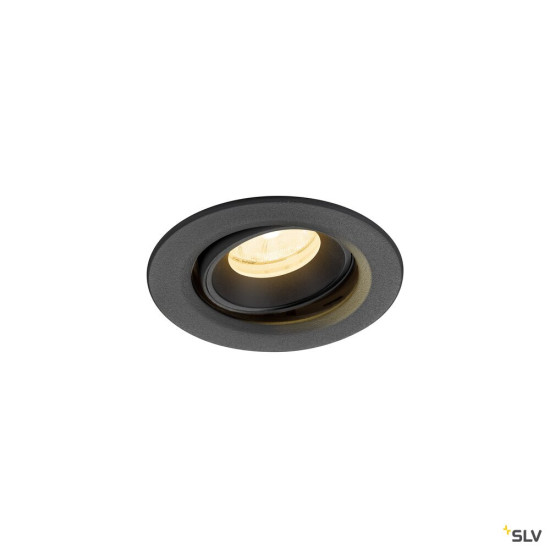 SLV 1009343 NUMINOS® MOVE XS, Deckeneinbauleuchte, 3000 K, 20°, IP20, rund, schwarz