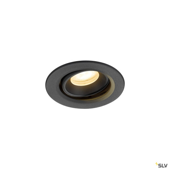 SLV 1009349 NUMINOS® MOVE XS, Deckeneinbauleuchte, 3000 K, 55°, IP20, rund, schwarz