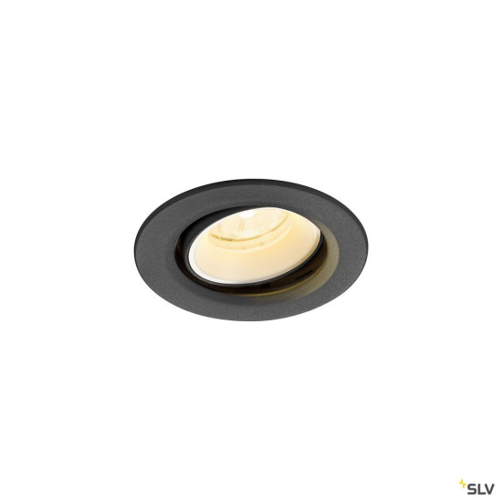 SLV 1009362 NUMINOS® MOVE XS, Deckeneinbauleuchte, 4000 K, 20°, IP20, rund, schwarz / weiß