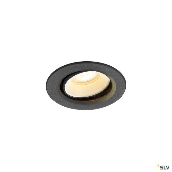 SLV 1009368 NUMINOS® MOVE XS, Deckeneinbauleuchte, 4000 K, 55°, IP20, rund, schwarz / weiß