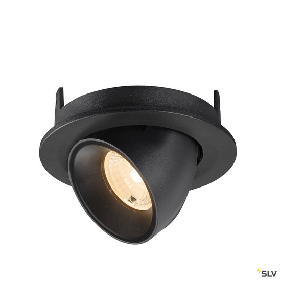 SLV 1009382 NUMINOS® GIMBLE S, Deckeneinbauleuchte, 2700 K, 40°, IP20, rund, schwarz