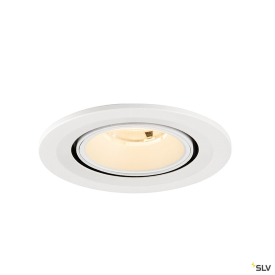 SLV 1009389 NUMINOS® GIMBLE S, Deckeneinbauleuchte, 2700 K, 20°, IP20, rund, weiß