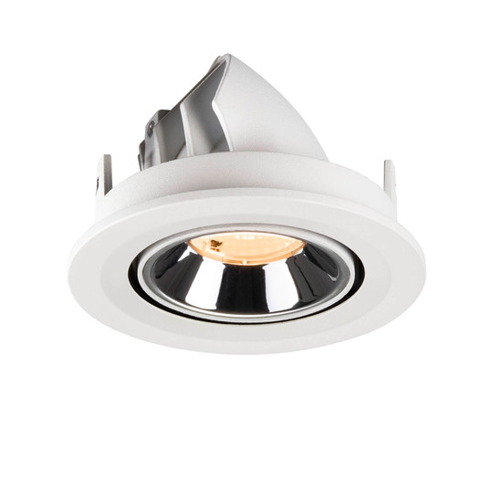 SLV 1009393 NUMINOS GIMBLE S, Deckeneinbauleuchte weiß/chrom 2700K 40°