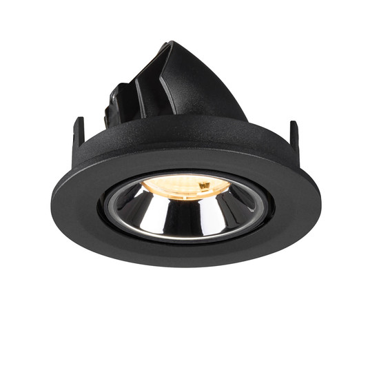SLV 1009405 NUMINOS GIMBLE S, Deckeneinbauleuchte schwarz/chrom 3000K 55°