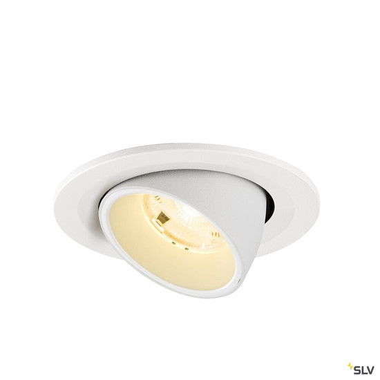 SLV 1009407 NUMINOS® GIMBLE S, Deckeneinbauleuchte, 3000 K, 20°, IP20, rund, weiß