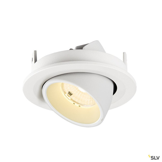 SLV 1009413 NUMINOS® GIMBLE S, Deckeneinbauleuchte, 3000 K, 55°, IP20, rund, weiß