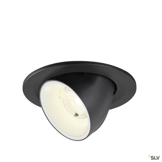 SLV 1009419 NUMINOS® GIMBLE S, Deckeneinbauleuchte, 4000 K, 40°, IP20, rund, schwarz / weiß