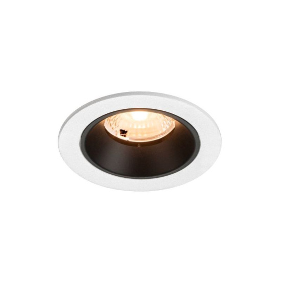 SLV 1009445 NUMINOS® S, Deckeneinbauleuchte, 2700 K, 40°, IP20, rund, weiß/schwarz