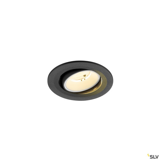 SLV 1009512 NUMINOS® MOVE S, Deckeneinbauleuchte, 3000 K, 55°, IP20, rund, schwarz / weiß