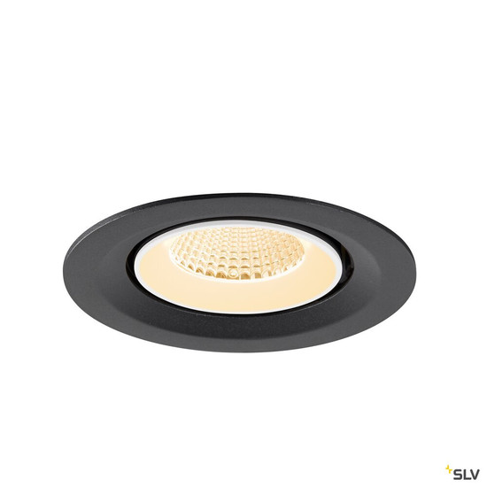 SLV 1009545 NUMINOS® GIMBLE M, Deckeneinbauleuchte,, 2700 K, 40°, schwarz / weiß