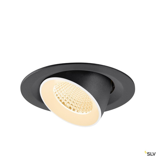 SLV 1009545 NUMINOS® GIMBLE M, Deckeneinbauleuchte,, 2700 K, 40°, schwarz / weiß