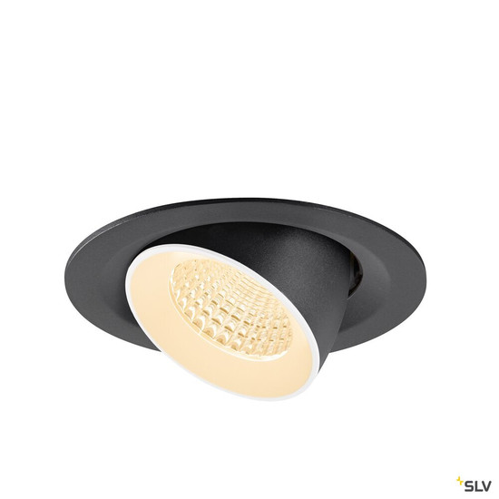 SLV 1009548 NUMINOS® GIMBLE M, Deckeneinbauleuchte,, 2700 K, 55°, schwarz / weiß