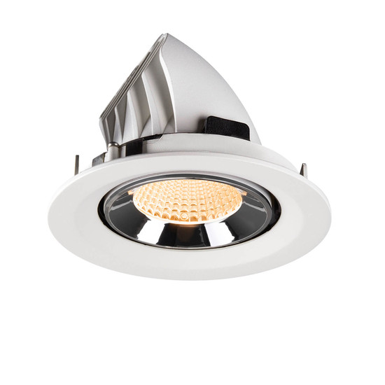 SLV 1009555 NUMINOS GIMBLE M, Deckeneinbauleuchte weiß/chrom 2700K 40°