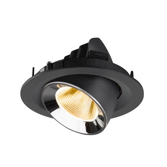 SLV 1009561 NUMINOS GIMBLE M, Deckeneinbauleuchte schwarz/chrom 3000K 20°