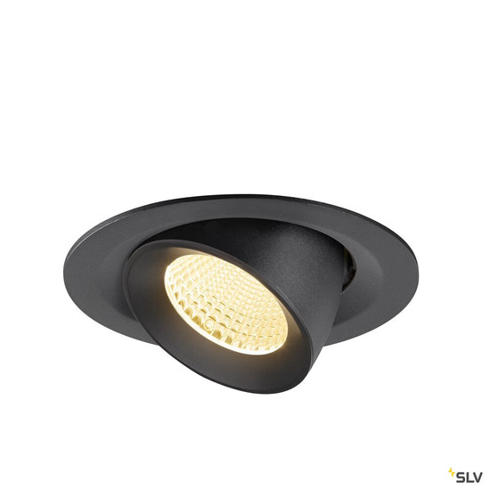 SLV 1009562 NUMINOS® GIMBLE M, Deckeneinbauleuchte,, 3000 K, 40°, schwarz