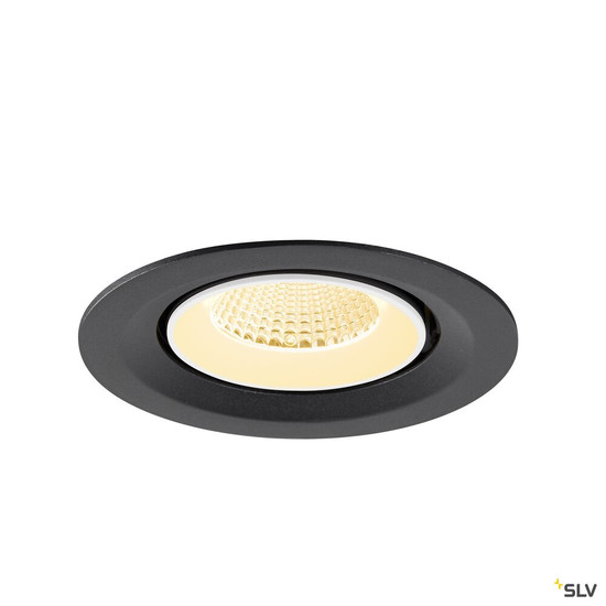 SLV 1009563 NUMINOS® GIMBLE M, Deckeneinbauleuchte,, 3000 K, 40°, schwarz / weiß