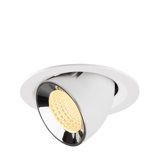 SLV 1009576 NUMINOS GIMBLE M, Deckeneinbauleuchte weiß/chrom 3000K 55°