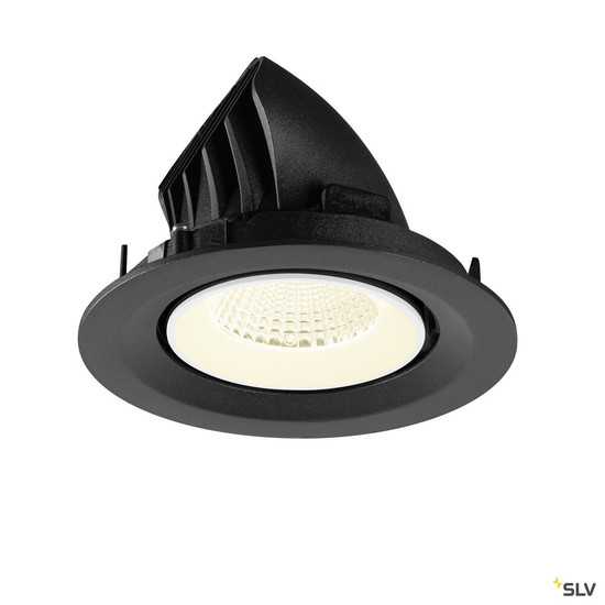SLV 1009581 NUMINOS® GIMBLE M, Deckeneinbauleuchte,, 4000 K, 40°, schwarz / weiß