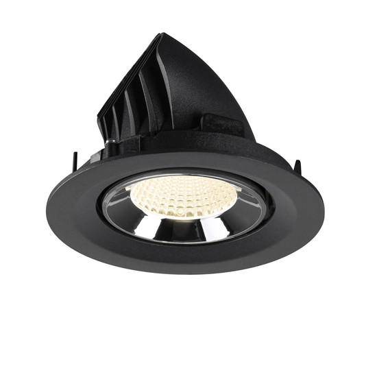 SLV 1009582 NUMINOS GIMBLE M, Deckeneinbauleuchte schwarz/chrom 4000K 40°