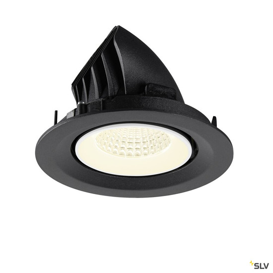 SLV 1009584 NUMINOS® GIMBLE M, Deckeneinbauleuchte,, 4000 K, 55°, schwarz / weiß