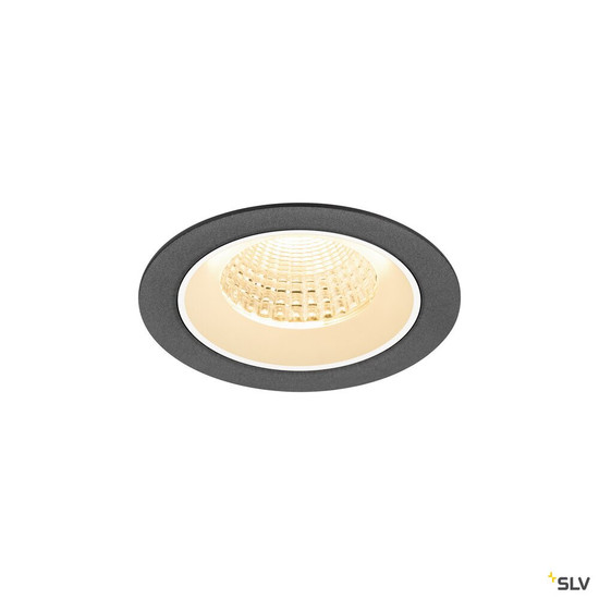 SLV 1009602 NUMINOS® M, Deckeneinbauleuchte, 2700 K, 55°, IP20, rund, schwarz / weiß
