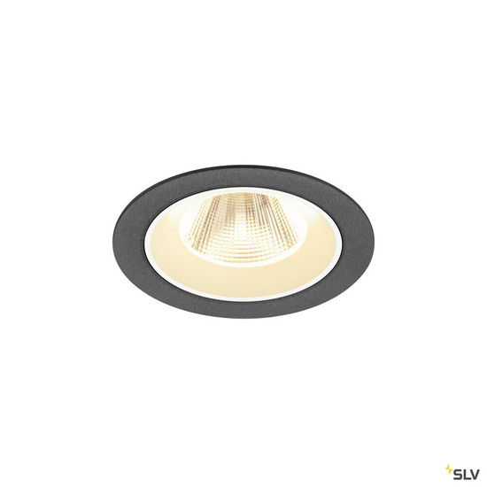 SLV 1009614 NUMINOS® M, Deckeneinbauleuchte, 3000 K, 20°, IP20, rund, schwarz / weiß