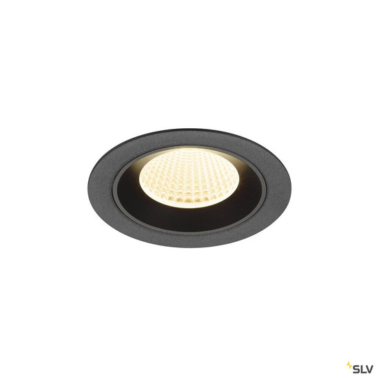 SLV 1009616 NUMINOS® M, Deckeneinbauleuchte, 3000 K, 40°, IP20, rund, schwarz