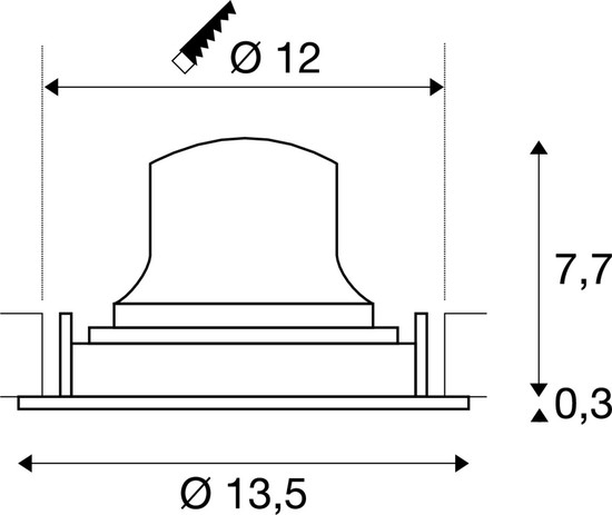 SLV 1009677 NUMINOS® MOVE M, Deckeneinbauleuchte, 3000 K, 20°, IP20, rund, weiß