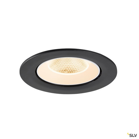 SLV 1009704 NUMINOS® GIMBLE L, Deckeneinbauleuchte, 2700 K, 20°, IP20, rund, schwarz / weiß