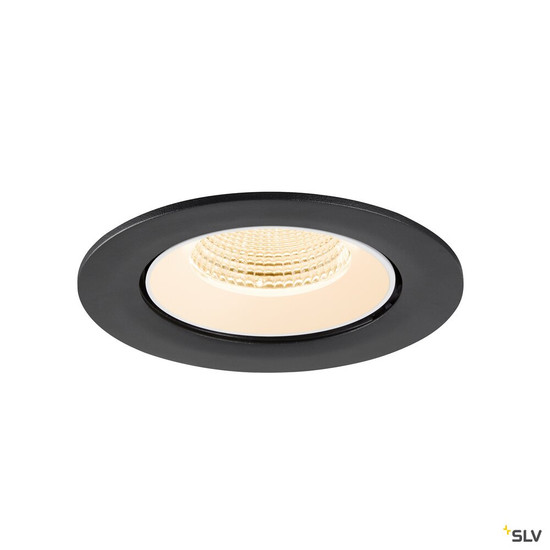 SLV 1009710 NUMINOS® GIMBLE L, Deckeneinbauleuchte, 2700 K, 55°, IP20, rund, schwarz / weiß