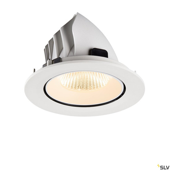 SLV 1009716 NUMINOS® GIMBLE L, Deckeneinbauleuchte, 2700 K, 40°, IP20, rund, weiß