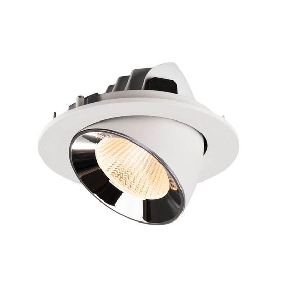 SLV 1009717 NUMINOS GIMBLE L, Deckeneinbauleuchte weiß/chrom 2700K 40°