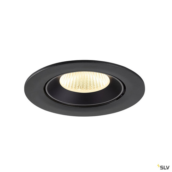 SLV 1009724 NUMINOS® GIMBLE L, Deckeneinbauleuchte, 3000 K, 40°, IP20, rund, schwarz