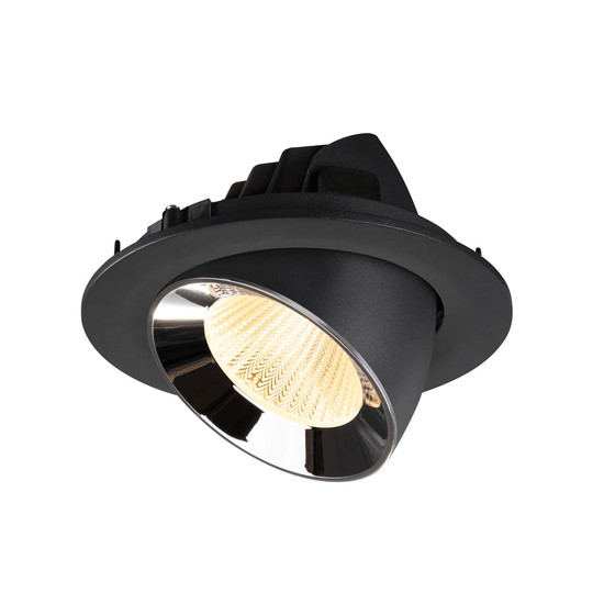 SLV 1009726 NUMINOS GIMBLE L, Deckeneinbauleuchte schwarz/chrom 3000K 40°
