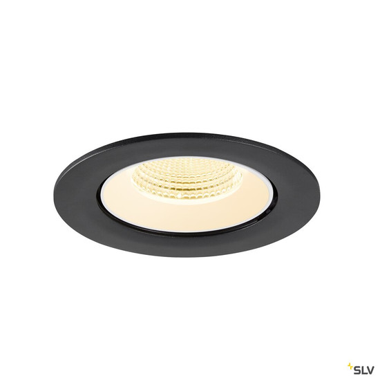 SLV 1009728 NUMINOS® GIMBLE L, Deckeneinbauleuchte, 3000 K, 55°, IP20, rund, schwarz / weiß
