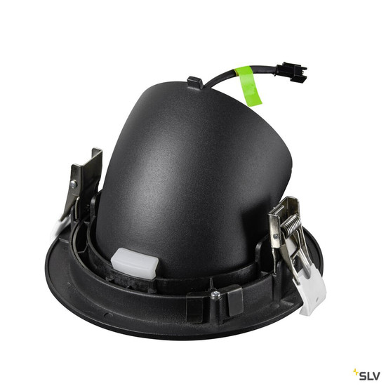 SLV 1009728 NUMINOS® GIMBLE L, Deckeneinbauleuchte, 3000 K, 55°, IP20, rund, schwarz / weiß