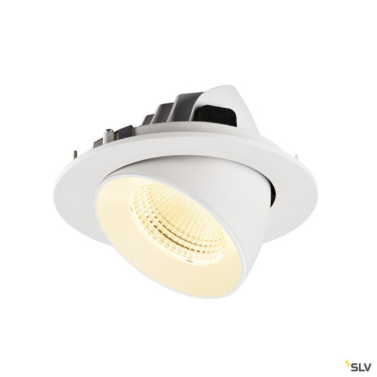 SLV 1009737 NUMINOS® GIMBLE L, Deckeneinbauleuchte, 3000 K, 55°, IP20, rund, weiß