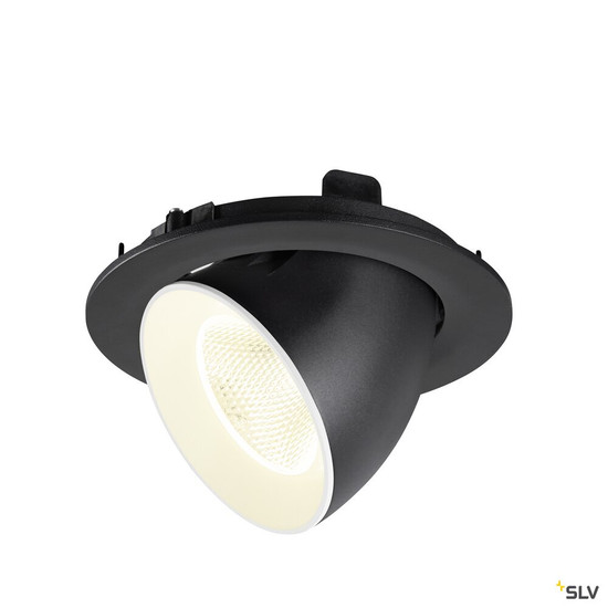 SLV 1009740 NUMINOS® GIMBLE L, Deckeneinbauleuchte, 4000 K, 20°, IP20, rund, schwarz / weiß