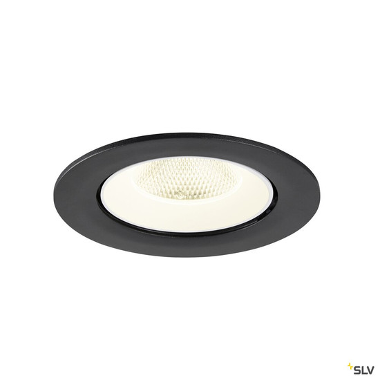 SLV 1009740 NUMINOS® GIMBLE L, Deckeneinbauleuchte, 4000 K, 20°, IP20, rund, schwarz / weiß