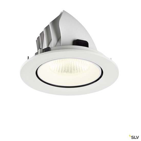 SLV 1009752 NUMINOS® GIMBLE L, Deckeneinbauleuchte, 4000 K, 40°, IP20, rund, weiß