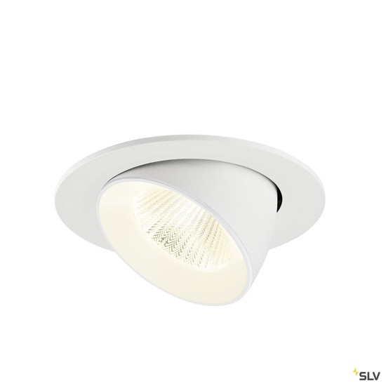 SLV 1009752 NUMINOS® GIMBLE L, Deckeneinbauleuchte, 4000 K, 40°, IP20, rund, weiß
