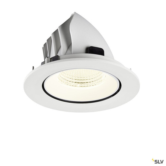 SLV 1009755 NUMINOS® GIMBLE L, Deckeneinbauleuchte, 4000 K, 55°, IP20, rund, weiß